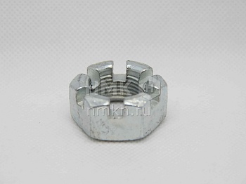 Гайка М20х1,5 прорезная корон рулевого шарнира  251015 цинк гайка 251015 п29 м20х1,5 прорезная к рулевого шарнира соболь в Нижнем Новгороде
